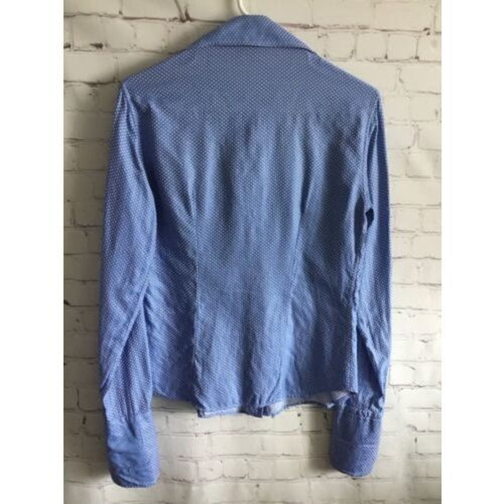 Kuhlman Womens 42 EU Small Button Up Shirt Blue French Cuff Italy EUC - Picture 8 of 8
